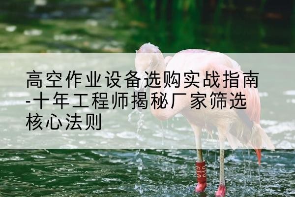 慈溪剪叉式升降机厂家-高空作业设备选购实战指南-十年工程师揭秘厂家筛选核心法则